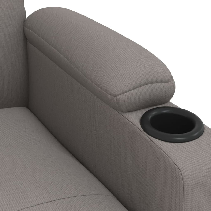 Fauteuil verstelbaar elektrisch stof taupe