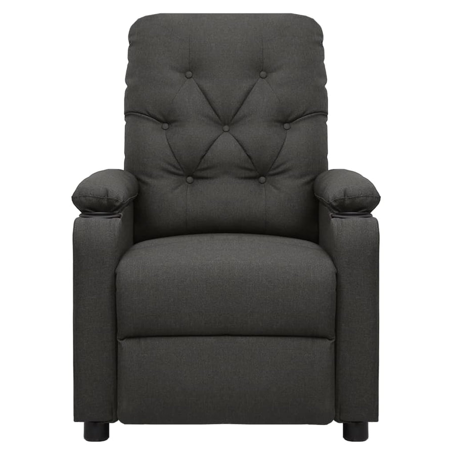Massagestoel elektrisch stof donkergrijs