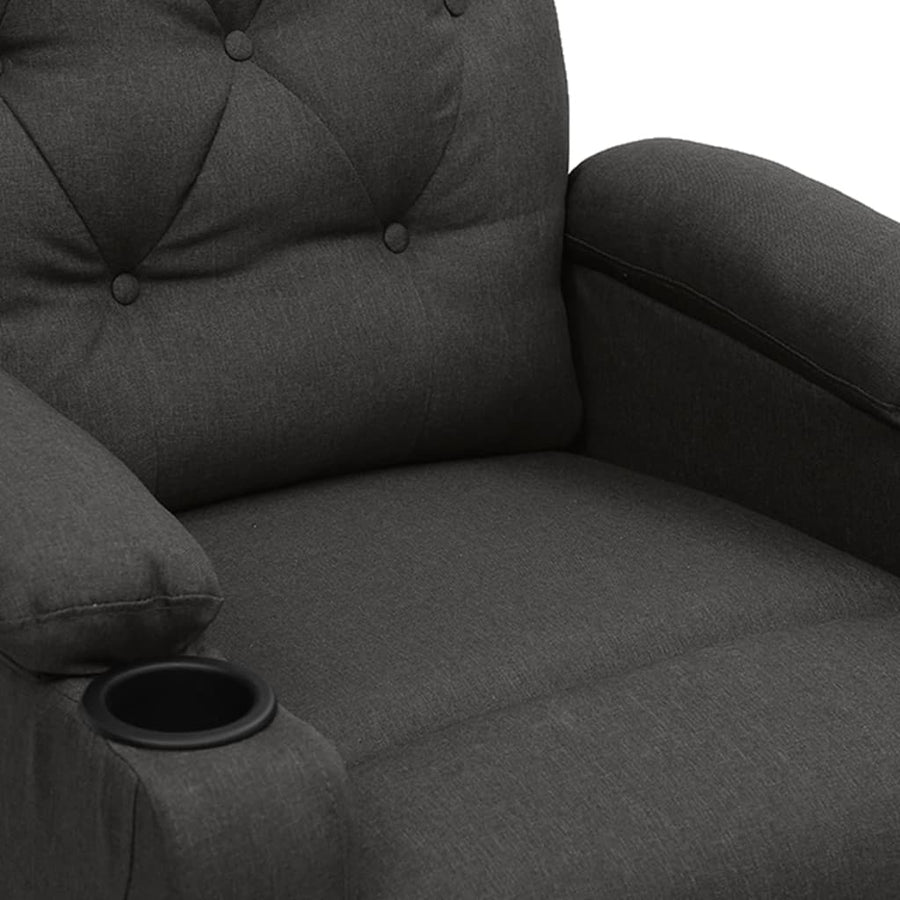 Massagestoel elektrisch stof donkergrijs