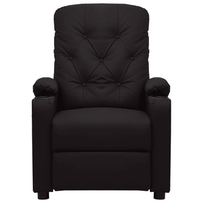 Fauteuil elektrisch verstelbaar kunstleer zwart