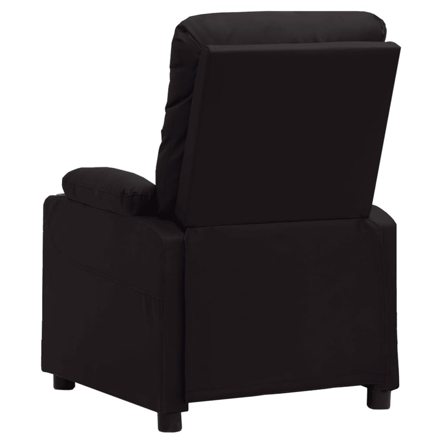Fauteuil elektrisch verstelbaar kunstleer zwart