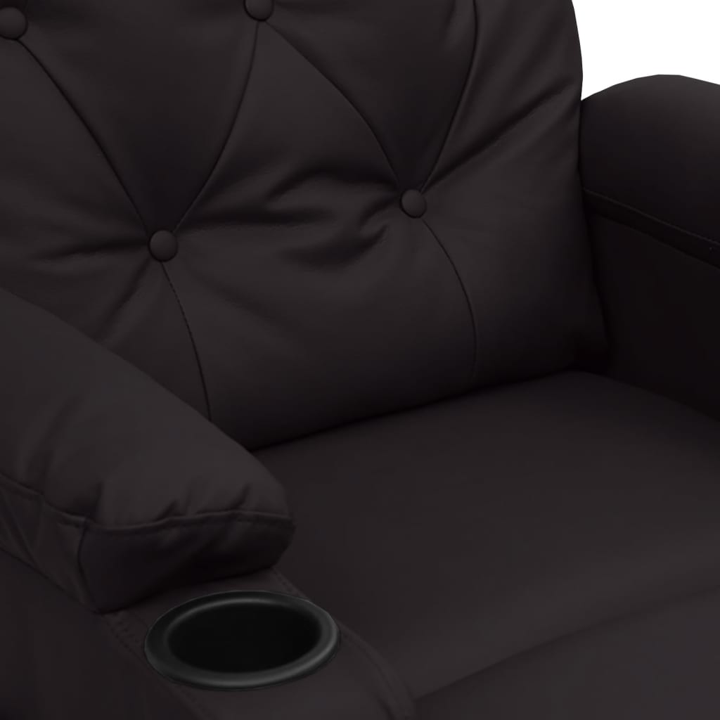 Fauteuil elektrisch verstelbaar kunstleer zwart