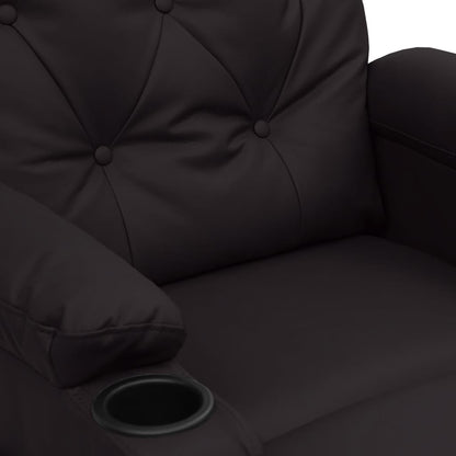 Fauteuil elektrisch verstelbaar kunstleer zwart