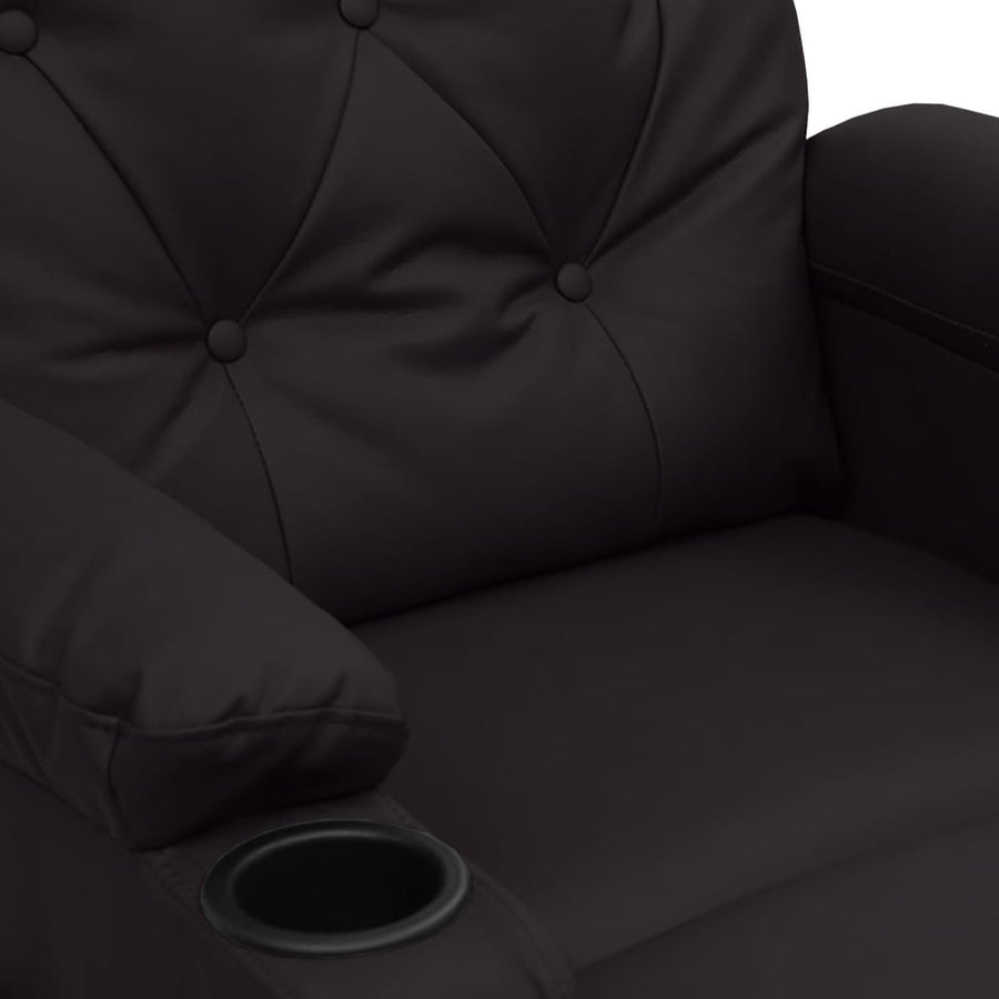 Fauteuil elektrisch verstelbaar kunstleer zwart