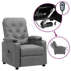 Fauteuil elektrisch verstelbaar kunstleer grijs 78,5x93x96,5 cm