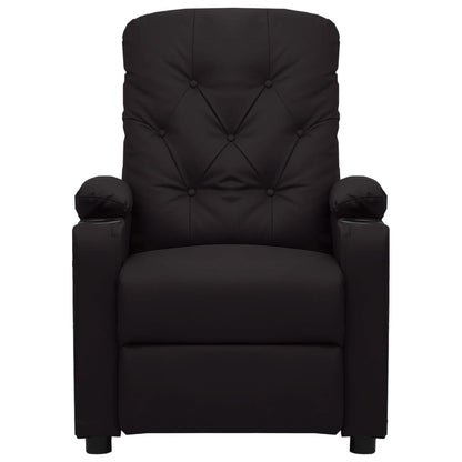 Massagestoel elektrisch kunstleer zwart