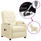Electric artificial leather cream massage chair
