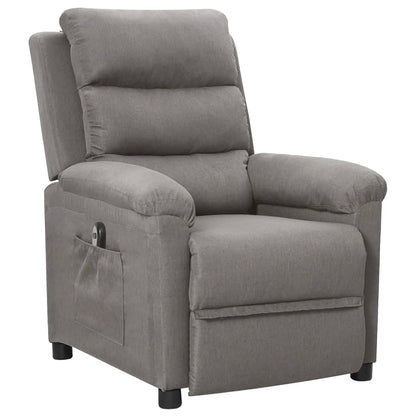 Fauteuil Elektrisch Verstelbaar Stof Lichtgrijs 1