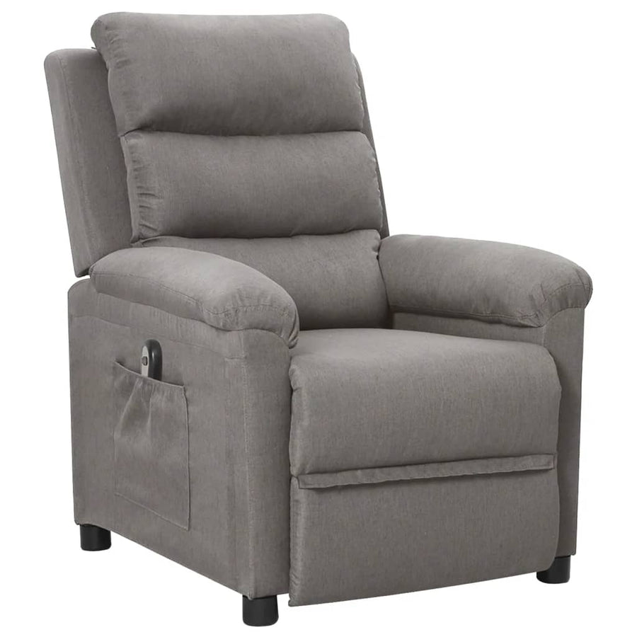 Fauteuil Elektrisch Verstelbaar Stof Lichtgrijs 1