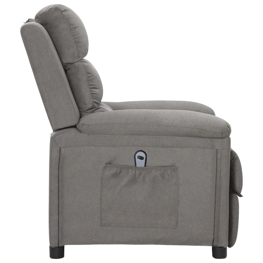 Fauteuil Elektrisch Verstelbaar Stof Lichtgrijs 1