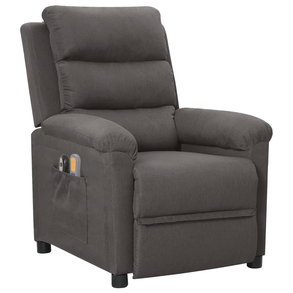 Massagestoel Elektrisch Stof Donkergrijs 1