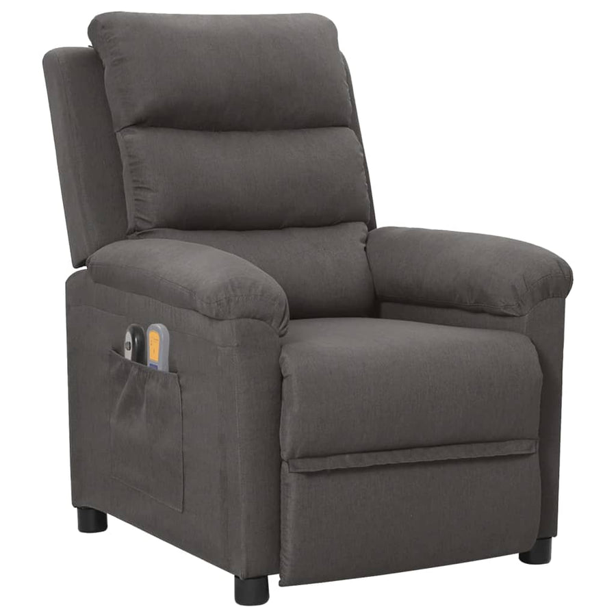 Massagestoel Elektrisch Stof Donkergrijs 1
