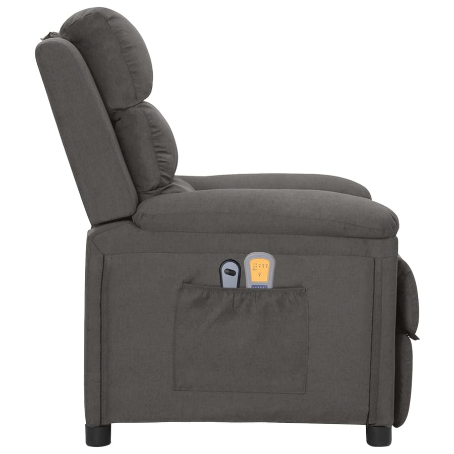 Massagestoel Elektrisch Stof Donkergrijs 1