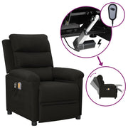Elektrische massagestoel stof zwart 74x92x101.5 cm