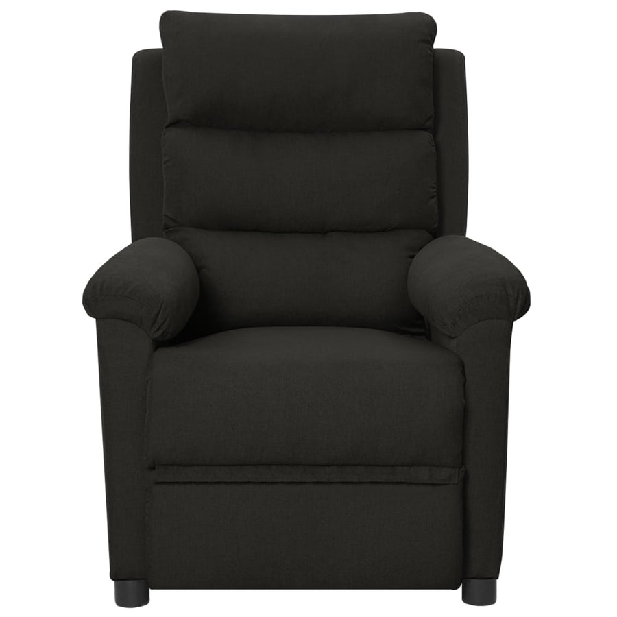 Massagestoel elektrisch stof zwart Zwart