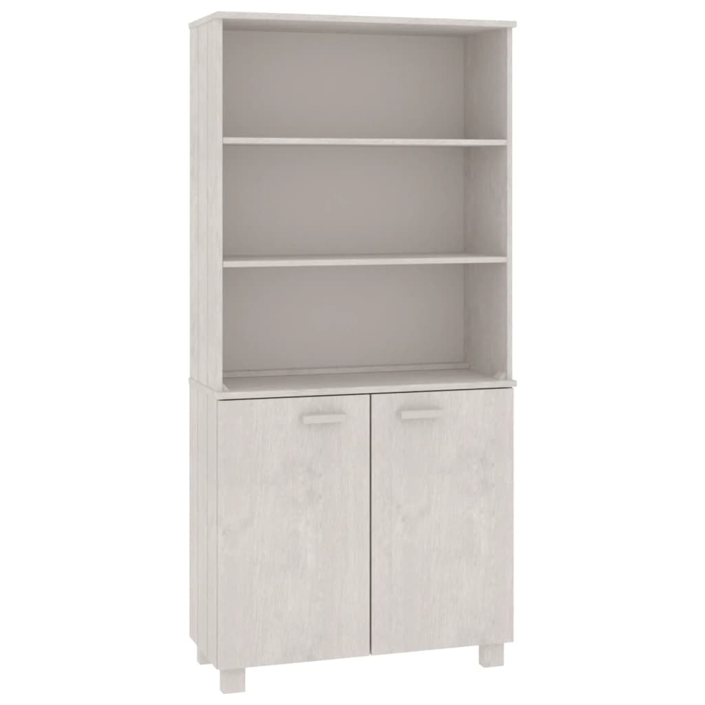 Hoge Kast Hamar Massief Grenenhout Wit