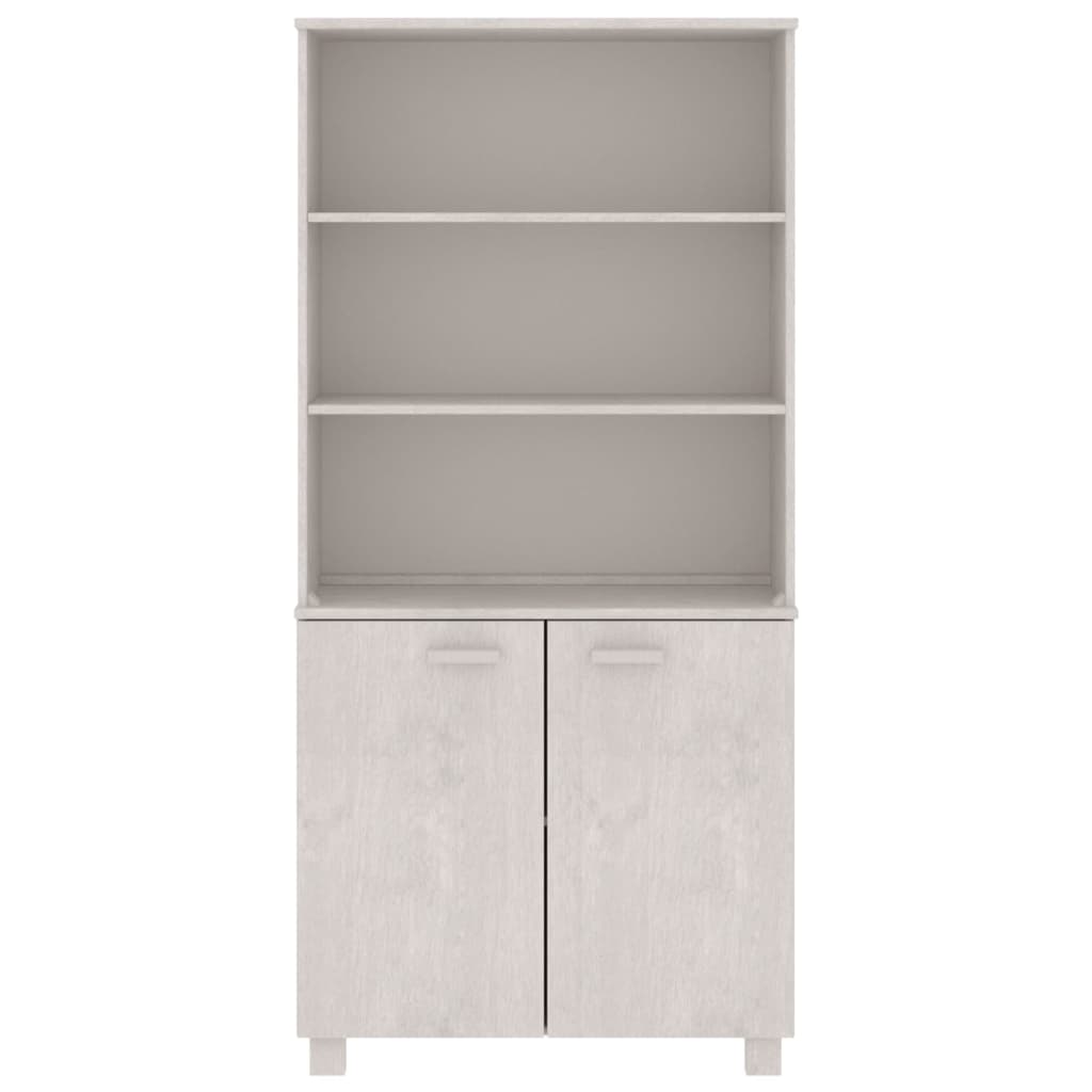 Hoge Kast Hamar Massief Grenenhout Wit