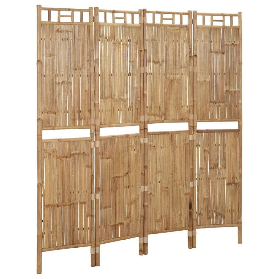Kamerscherm Met 4 Panelen 160X180 Cm Bamboe