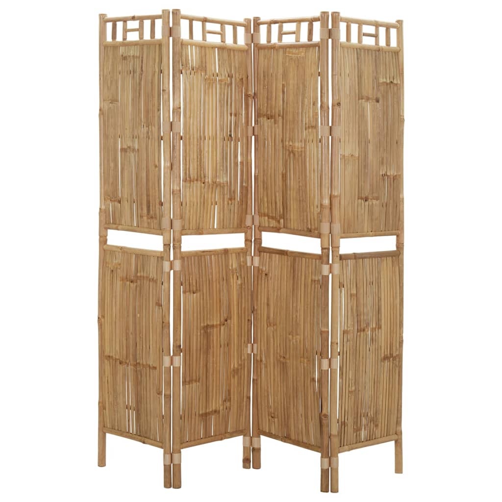 Kamerscherm Met 4 Panelen 160X180 Cm Bamboe