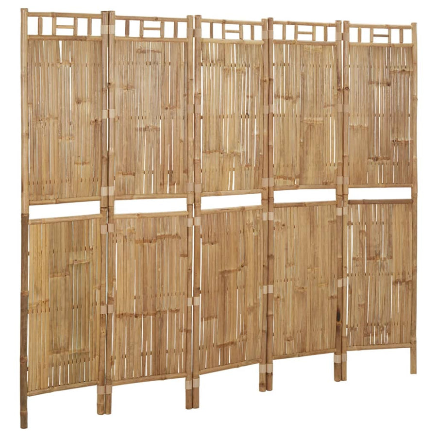 Kamerscherm Met 5 Panelen 200X180 Cm Bamboe