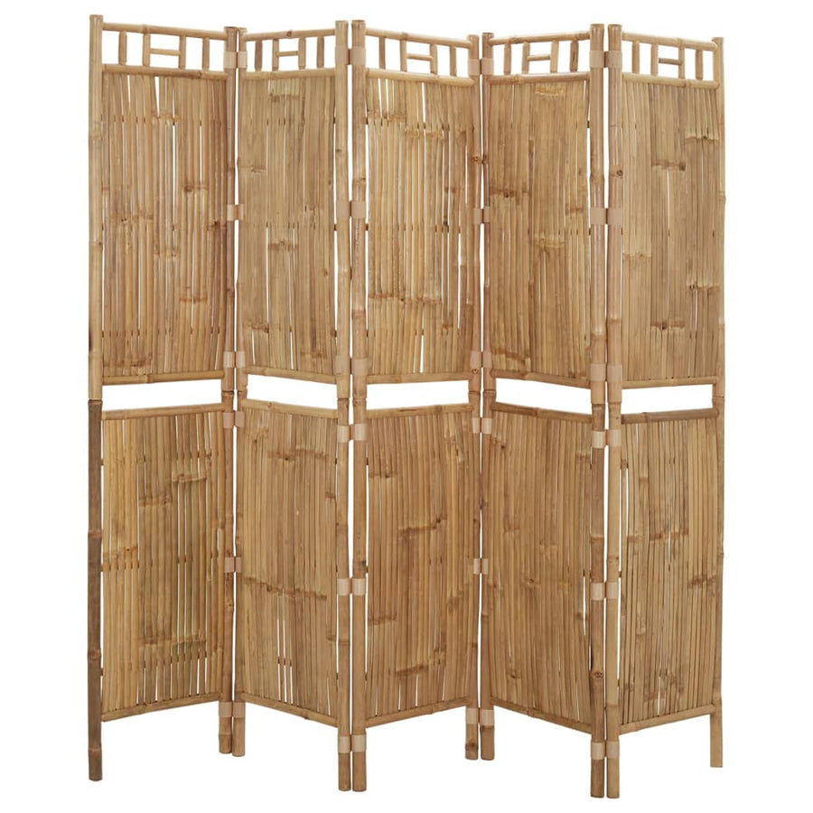 Kamerscherm Met 5 Panelen 200X180 Cm Bamboe