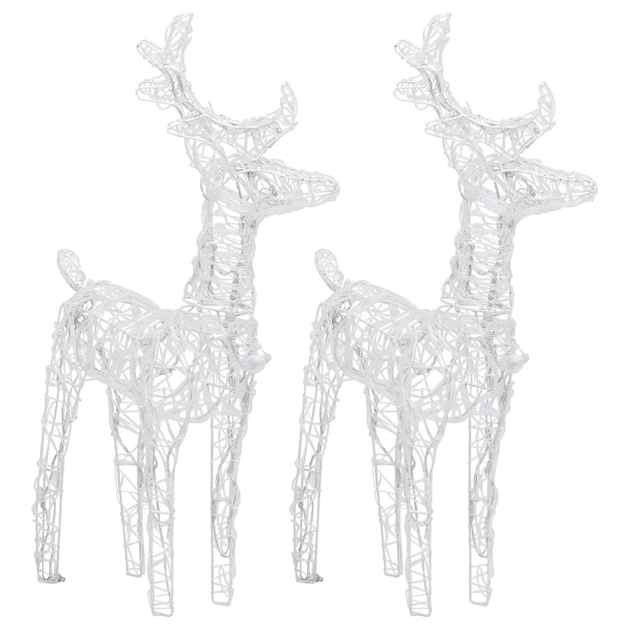 Kerstversiering Rendieren En Slee 320 Led's Acryl 43 x 11 x 55 cm (6 pcs) Koudwit