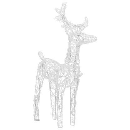 Kerstversiering Rendieren En Slee 320 Led's Acryl 43 x 11 x 55 cm (6 pcs) Koudwit
