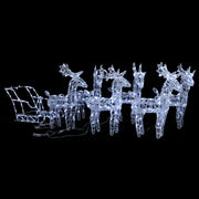 Kerstverlichting rendieren slee 320 LED's acryl koudwit