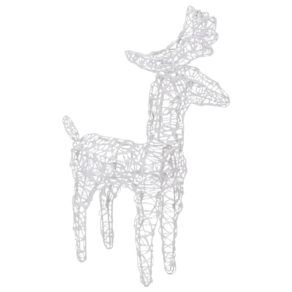 Kerstversiering Rendieren En Slee 320 Led's Acryl 43 x 11 x 55 cm (6 pcs) Multikleur
