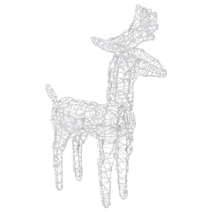 Kerstversiering Rendieren En Slee 320 Led's Acryl 43 x 11 x 55 cm (6 pcs) Multikleur