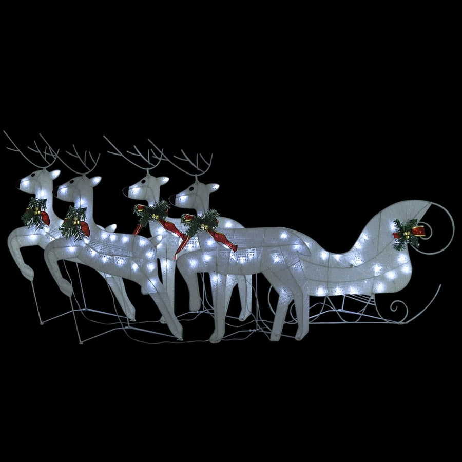 Buitenkerstversiering Rendieren En Slee 100 Led's 4