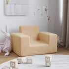 Children's sofa soft plush cream-colored