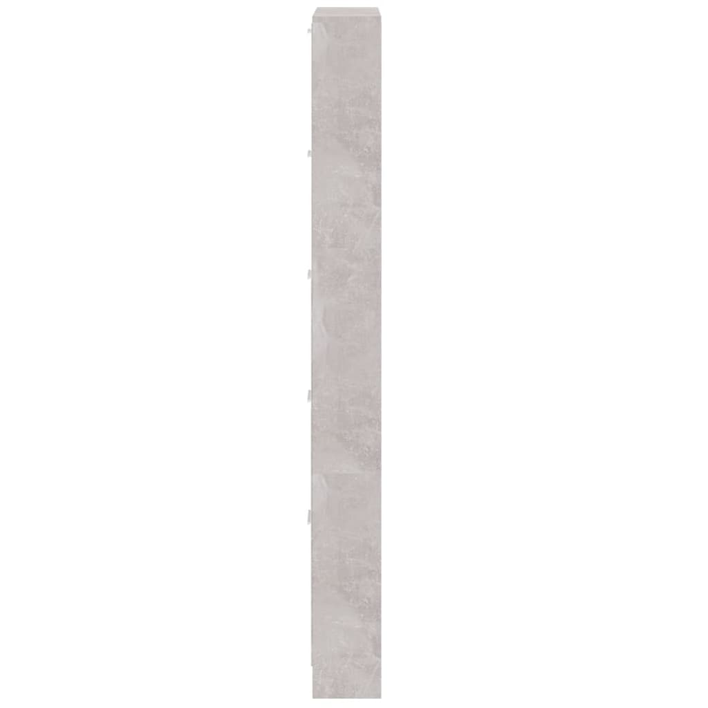 Schoenenkast 59x17x169 cm bewerkt hout betongrijs 59 x 17 x 169 cm Betongrijs