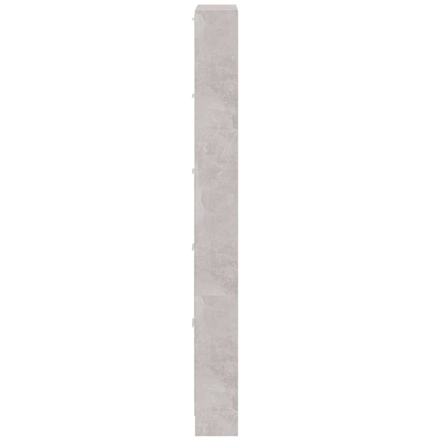 Schoenenkast 59x17x169 cm bewerkt hout betongrijs 59 x 17 x 169 cm Betongrijs