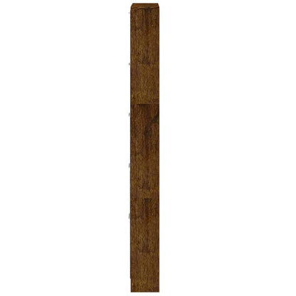 Schoenenkast 59x17x169 cm bewerkt hout gerookt eikenkleurig 59 x 17 x 169 cm Gerookt eiken