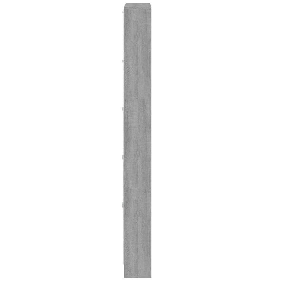 Schoenenkast 59x17x169 cm bewerkt hout grijs sonoma eikenkleur 59 x 17 x 169 cm Grijs sonoma