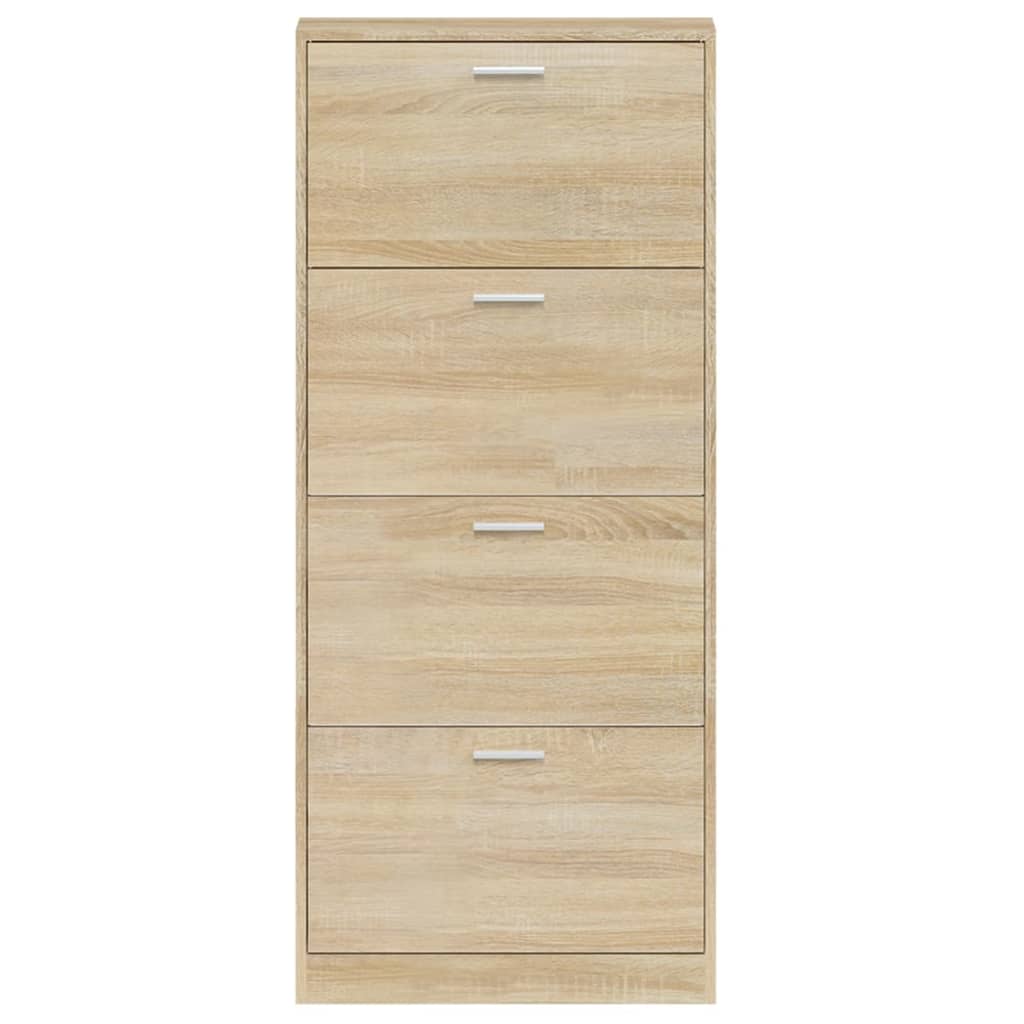 Schoenenkast 59x17x150 cm bewerkt hout eikenkleurig 59 x 17 x 150 cm Eiken
