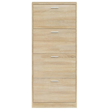 Schoenenkast 59x17x150 cm bewerkt hout eikenkleurig 59 x 17 x 150 cm Eiken