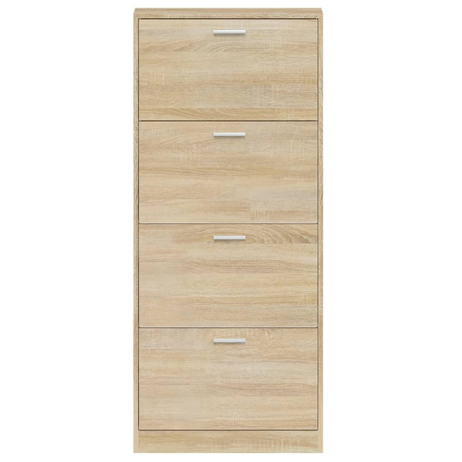 Schoenenkast 59x17x150 cm bewerkt hout eikenkleurig 59 x 17 x 150 cm Eiken