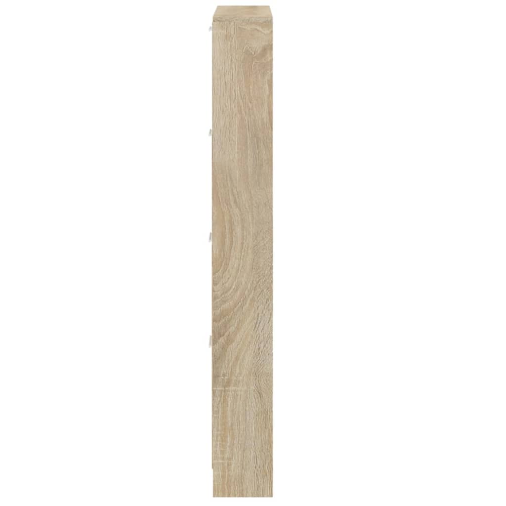 Schoenenkast 59x17x150 cm bewerkt hout eikenkleurig 59 x 17 x 150 cm Eiken