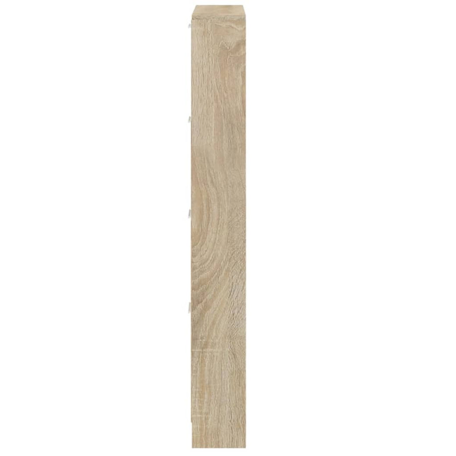 Schoenenkast 59x17x150 cm bewerkt hout eikenkleurig 59 x 17 x 150 cm Eiken