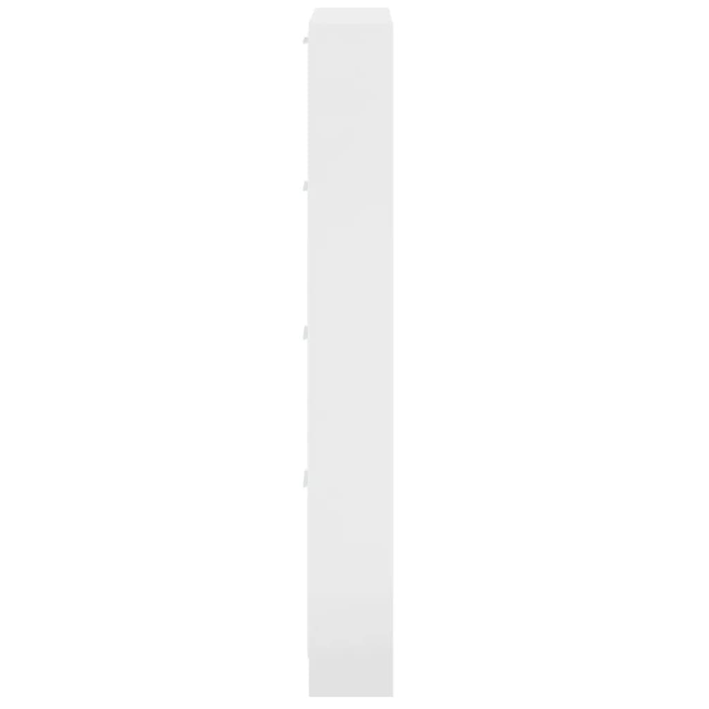 Schoenenkast 59x17x150 cm bewerkt hout hoogglans wit 59 x 17 x 150 cm Hoogglans wit
