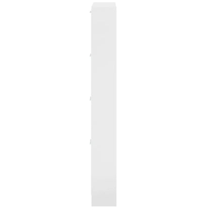 Schoenenkast 59x17x150 cm bewerkt hout hoogglans wit 59 x 17 x 150 cm Hoogglans wit
