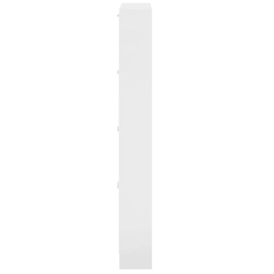 Schoenenkast 59x17x150 cm bewerkt hout hoogglans wit 59 x 17 x 150 cm Hoogglans wit