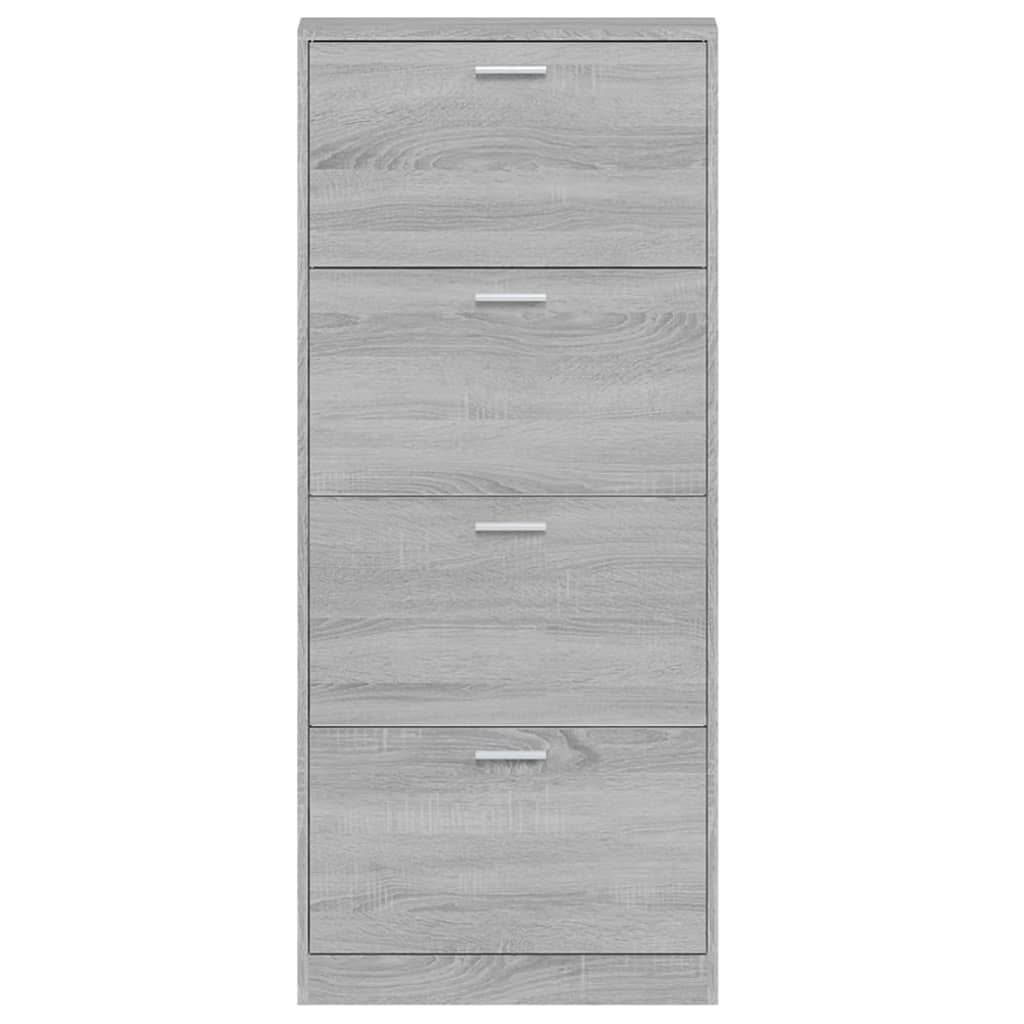 Schoenenkast 59x17x150 cm bewerkt hout grijs sonoma 59 x 17 x 150 cm Grijs sonoma