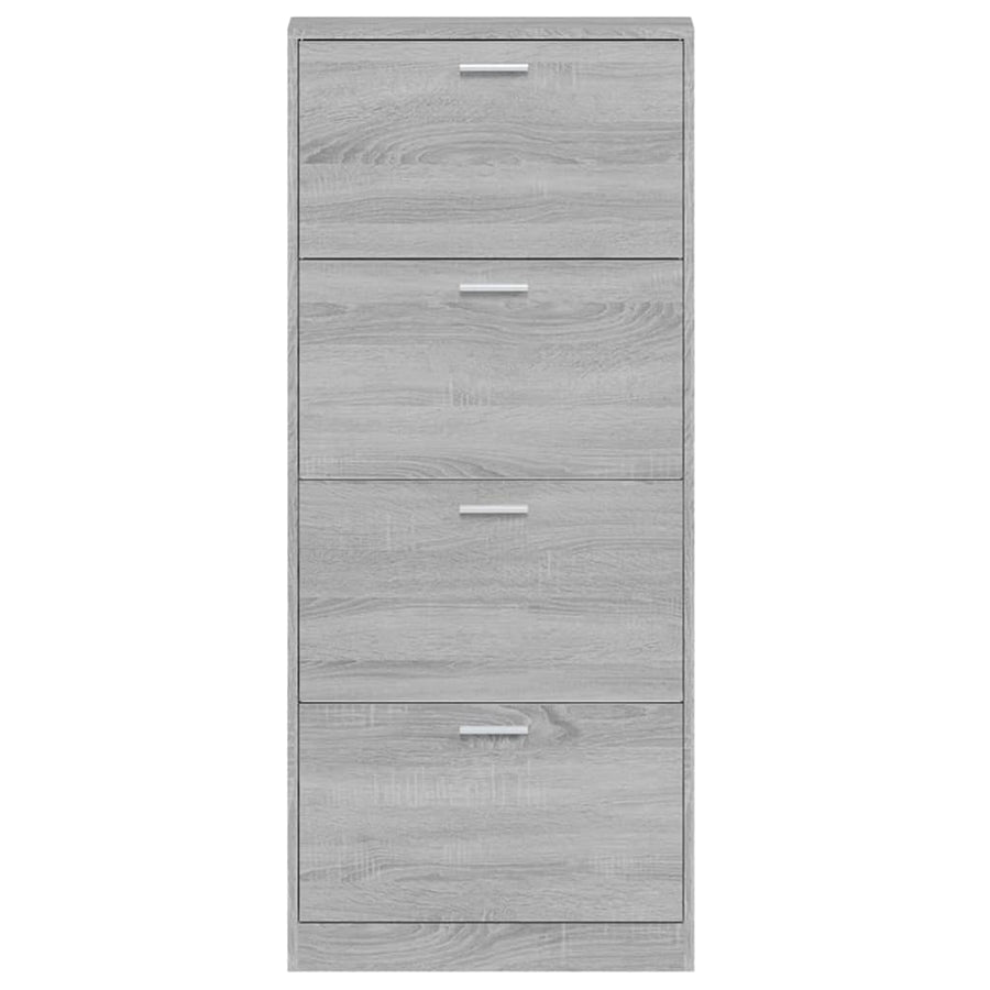 Schoenenkast 59x17x150 cm bewerkt hout grijs sonoma 59 x 17 x 150 cm Grijs sonoma