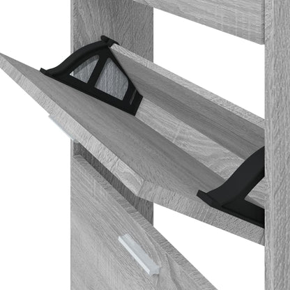 Schoenenkast 59x17x150 cm bewerkt hout grijs sonoma 59 x 17 x 150 cm Grijs sonoma