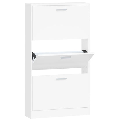 Schoenenkast 59x17x108 cm bewerkt hout wit 59 x 17 x 108 cm Wit