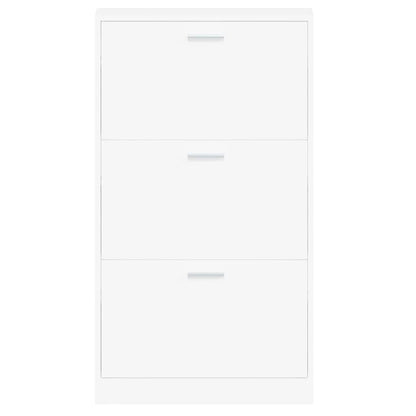 Schoenenkast 59x17x108 cm bewerkt hout wit 59 x 17 x 108 cm Wit