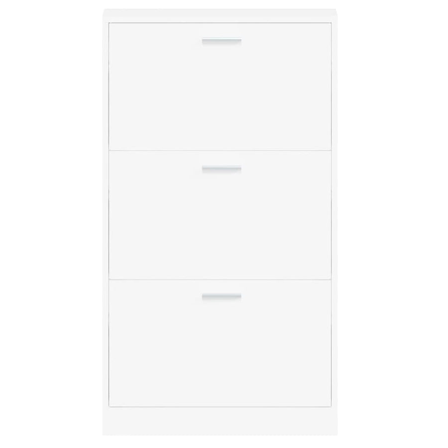 Schoenenkast 59x17x108 cm bewerkt hout wit 59 x 17 x 108 cm Wit